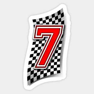 Racer Number 7 Sticker